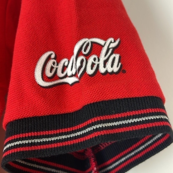 Coca-Cola Olympics Red Polo Shirt - Size Medium - Picture 5 of 10